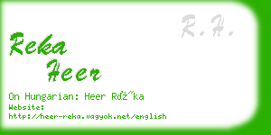 reka heer business card